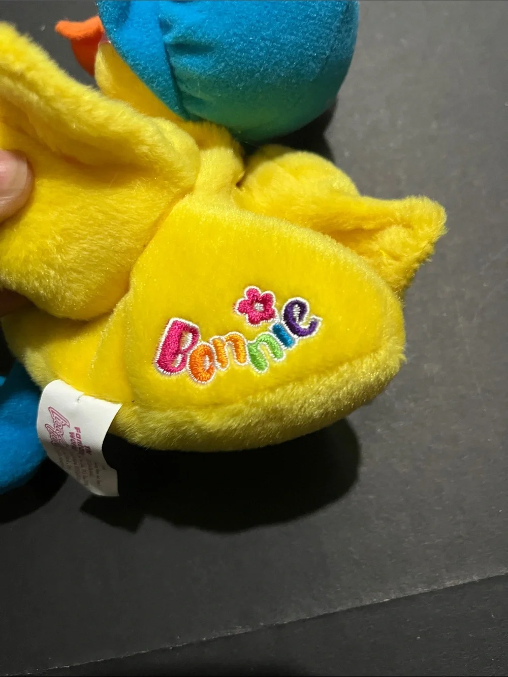 Lisa Frank duck plush doll spring beans beanie baby vintage